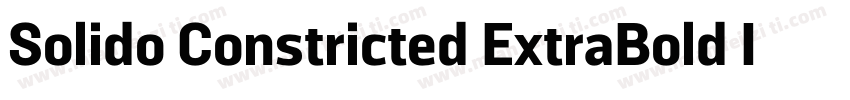 Solido Constricted ExtraBold Italic字体转换